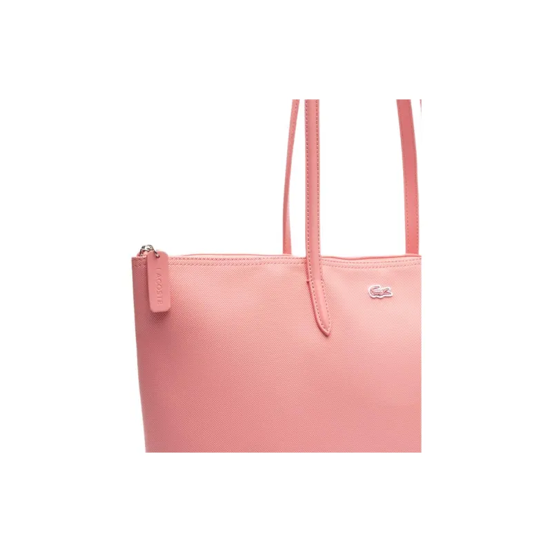 LACOSTE PVC Tote Bag Shopping Bag Shoulder Bag Handbag Small Size Women's Pink-4