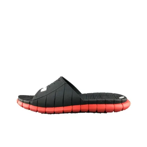 LiNing WAY OF WADE Rubber Sole Quiet Slide Slippers Men's Black Red