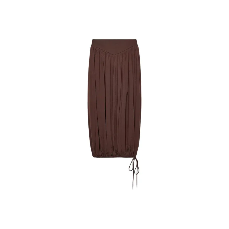 ZARA Casual Long Skirt Women's Chocolate-1