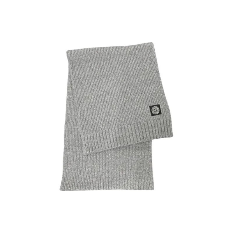 STONE ISLAND Compass Patch Knitted Scarf-3