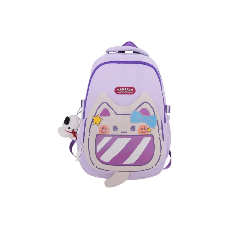 H YXIANG Nylon Backpack Unisex Black/Brown/Purple/White Green/White Red-2