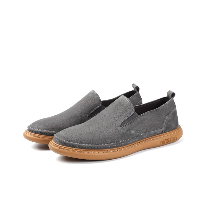 PLO CART Men's Casual Shoes Men Low Top Brown/Gray-7