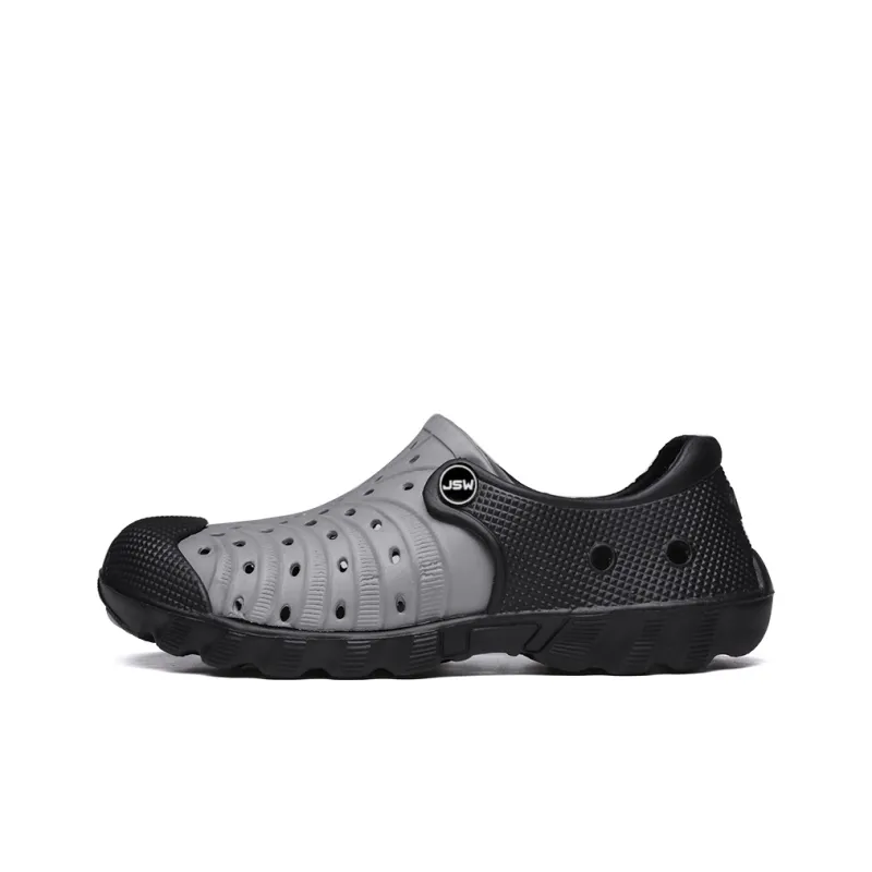 JEANSWEST Fashion Casual Versatile Classic Patchwork Design Clogs Men's-0