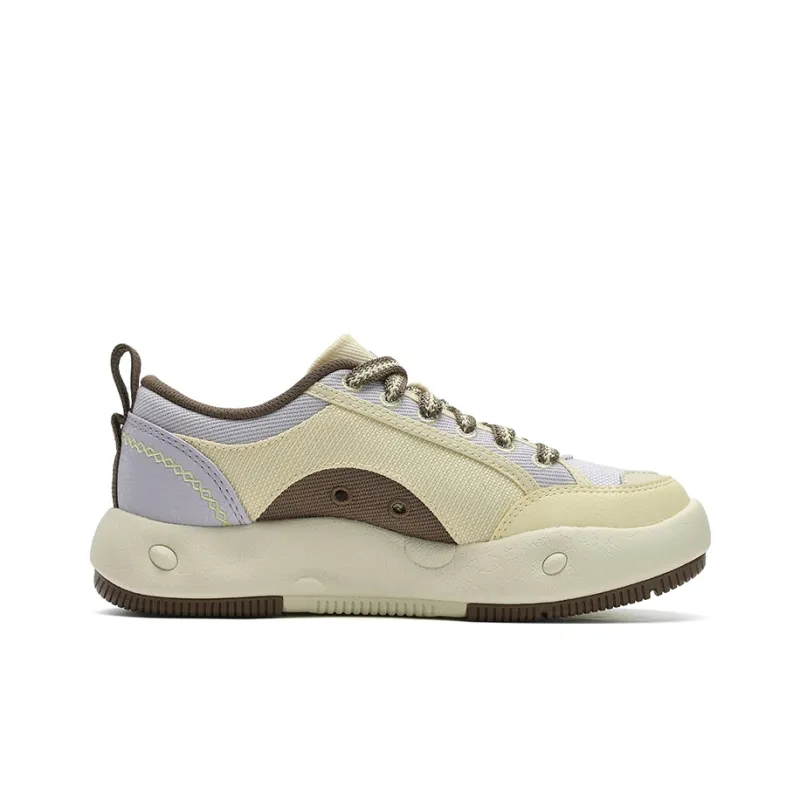 FILA COOKIES EC Cookie Shoes Lightweight Low Top Canvas Shoes Women's Custard Purple-1