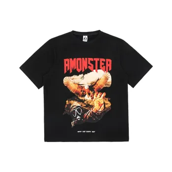 AMONSTER Straight T-Shirt Unisex Black
