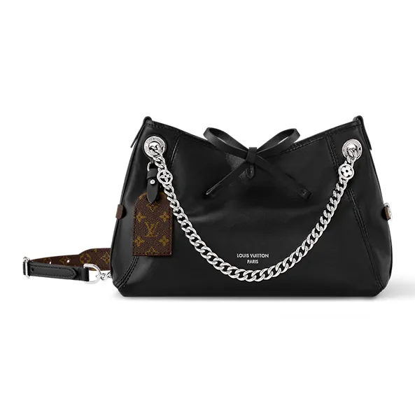 LOUIS VUITTON Sheepskin Shoulder Bag Small Size Women's Black-0