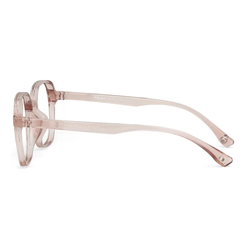 PULAIS TR/Memory Plastic Square Sunglasses Unisex Tea Brown-5