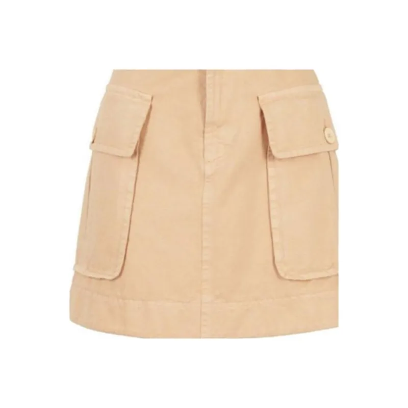 See By Chloe Denim Short Skirts Women's Yellow-5