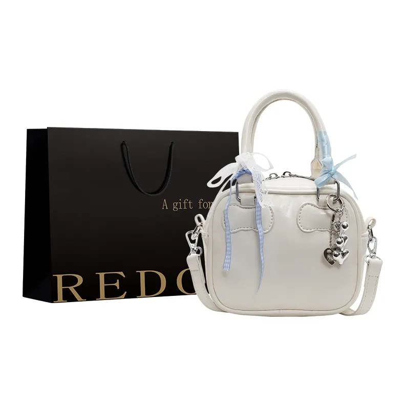 REDOO PU Handbag Women's Ecru/Black/Red/Blue/Pink-4