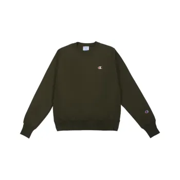 Champion Crew Neck Regular Sweatshirt US Version Unisex Army Green