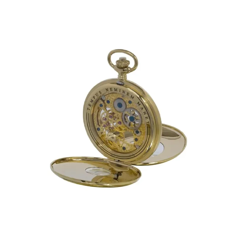 RAPPORT Mechanical Movement-Manual Mechanical Movement PVD Coating Gold-Plated Pocket Watches 53mm Unisex Cut-Out-3