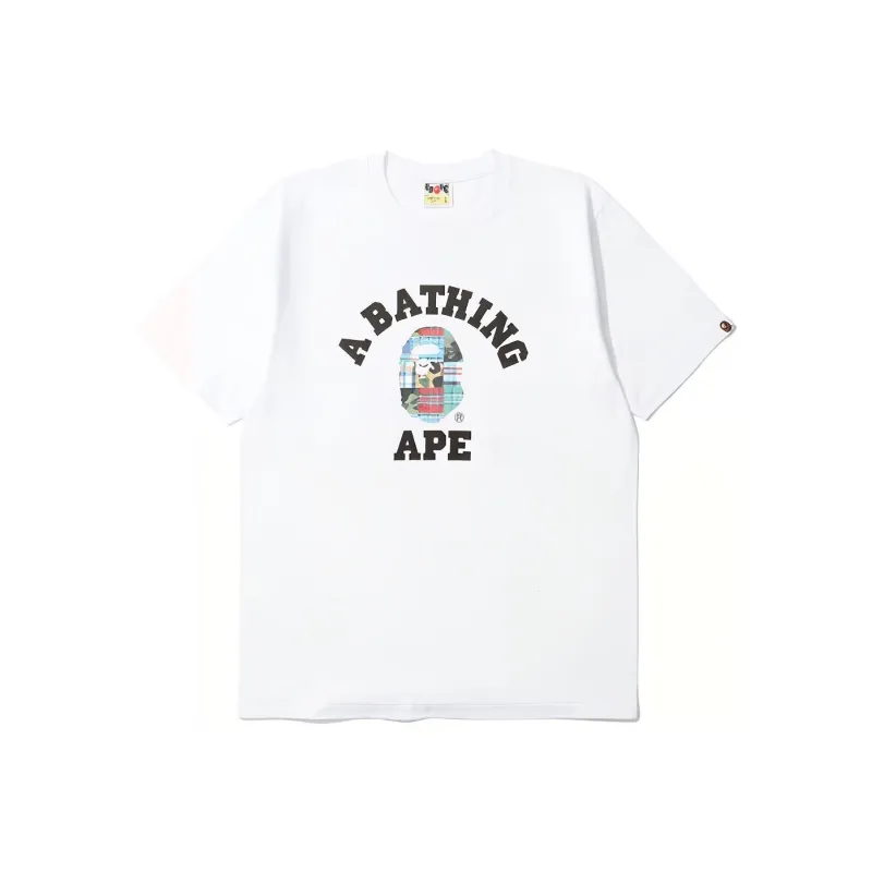 A BATHING APE Patchwork College Tee-0