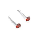 1 Pair 3MM-Rose Red
