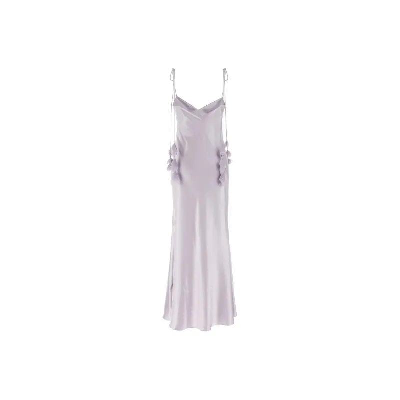 Self portrait Floral appliqué Satin Dress-1