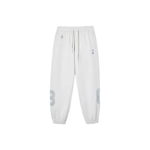 JACK JONES· x NBA JACK&JONESxNBA Spring Summer Knitted Sweatpants Men's C42 Stone Gray