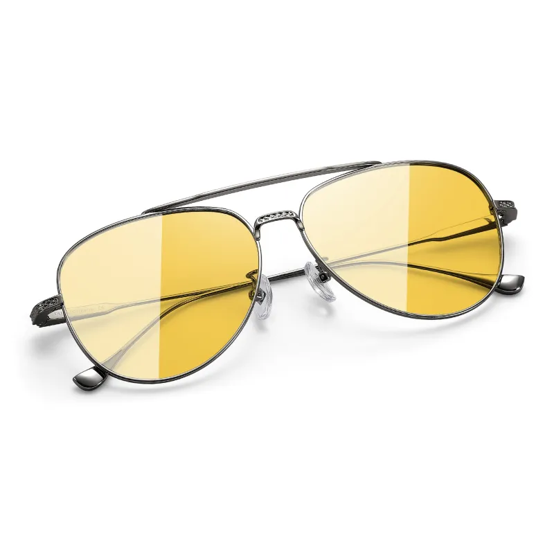 PULAIS Titanium Aviator Sunglasses Unisex-5