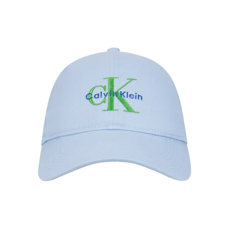 CALVIN KLEIN Cotton Baseball Caps Unisex Sky Blue-0