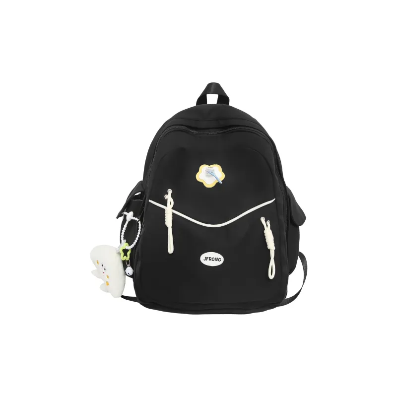 URBAN FOREST Nylon Backpack Unisex White/Black/Light Yellow/Sky Blue/Pink-5