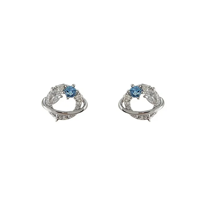 QIANFANGDAHUANGYE Zircon Stud Earrings Women's-0