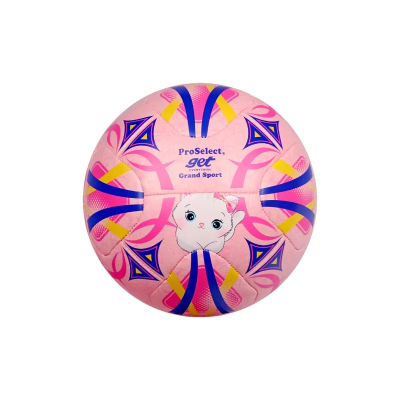 ProSelect Size 4 Soccer PU Machine Stitched Soccer Ball Unisex Pink-1