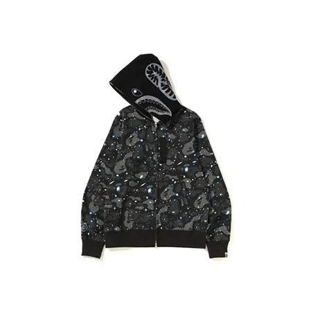 A BATHING APE Relaxed Space Camo Full Zip Hoodie