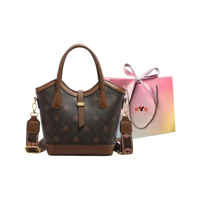 Yalu PU Handbag Regular Women's White/Yellow/Brown-14