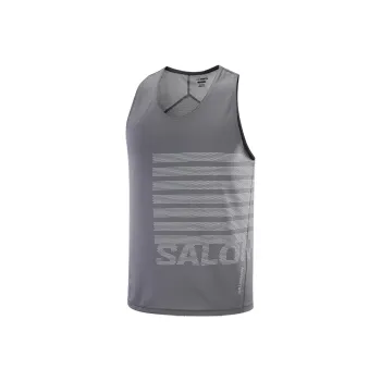 SALOMON SENSE AERO Tank Tops Men's Gray