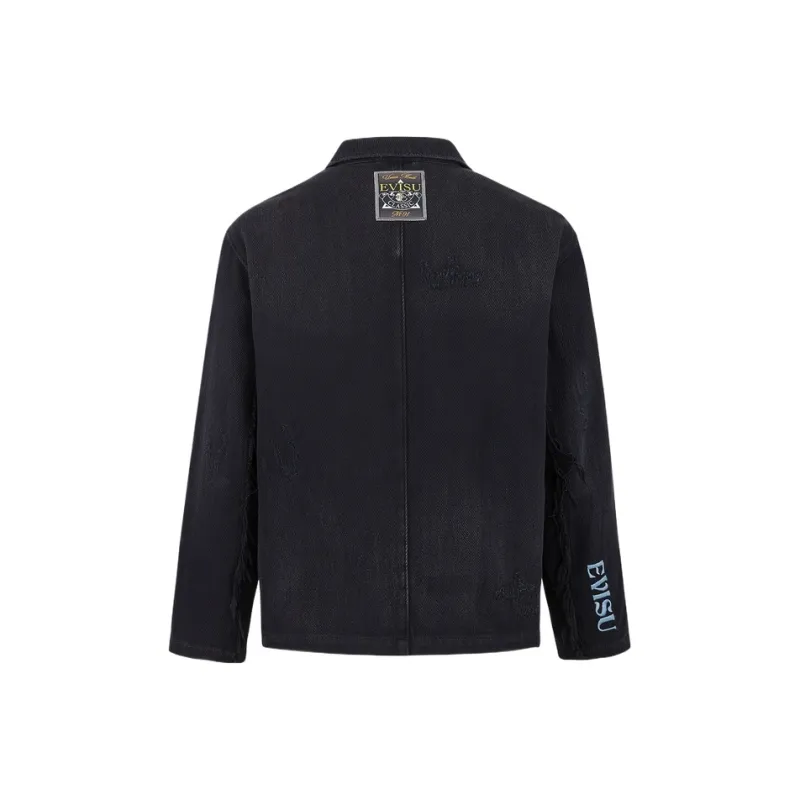 EVISU SS25 Jackets Coats Men's Denim Black-1