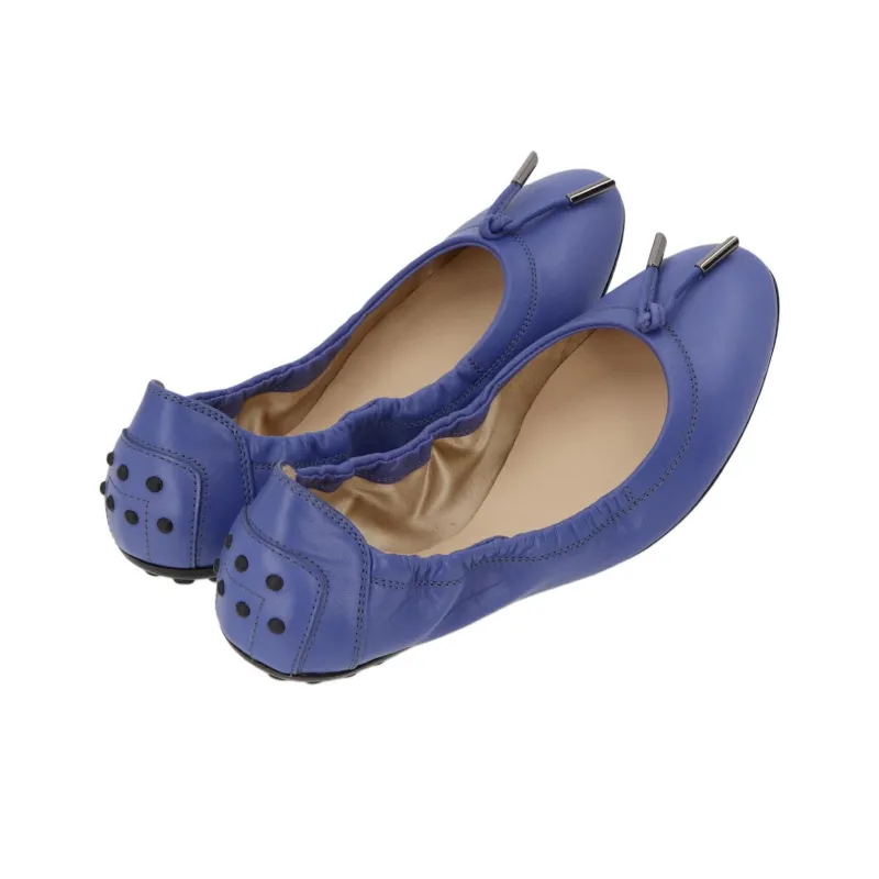 TOD'S Gommino Beanie Shoes Women's Purple-3