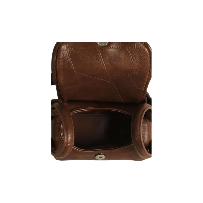 Kikawa Card PU Crossbody Bag, Shoulder Bag Small Size Women's Coffee-9