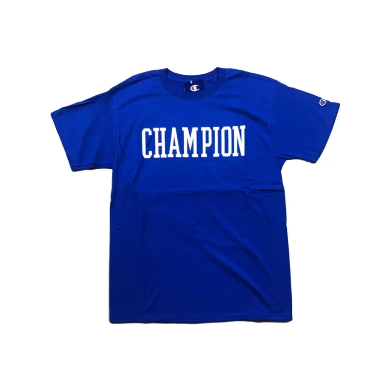 Champion Regular T Shirt Unisex Royal Blue US Version-0