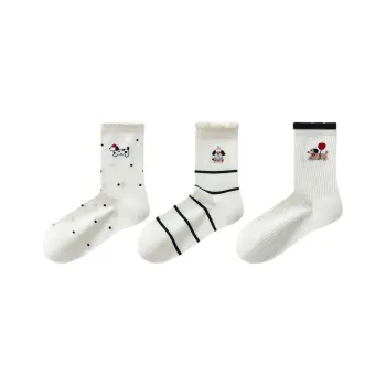 Temooues Mid Calf Socks Women's Combo Set