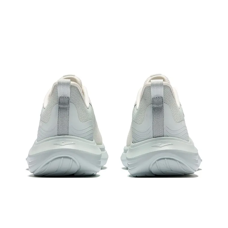 Erke Yunyi Cushioning Breathable Rebound Low Top Casual Running Shoes Men's White Light Gray Green-3