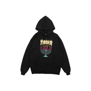 Thrasher Hooded Sweatshirt US Version Unisex Black