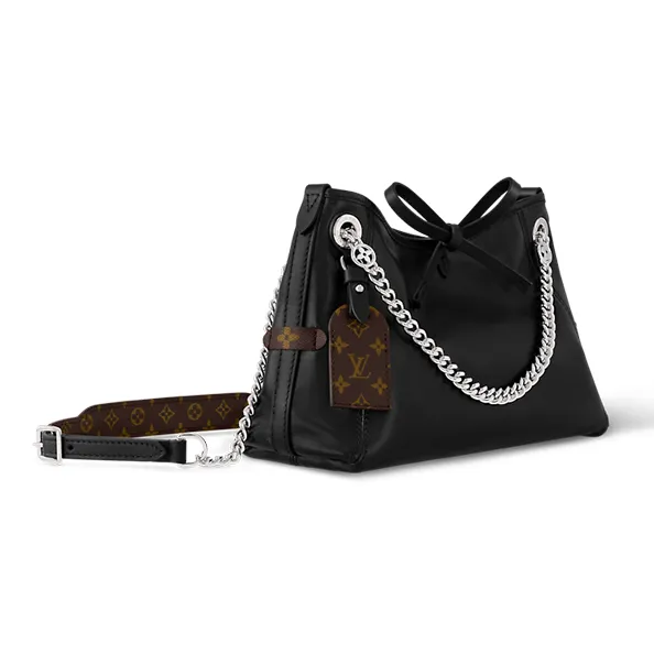 LOUIS VUITTON Sheepskin Shoulder Bag Small Size Women's Black-1