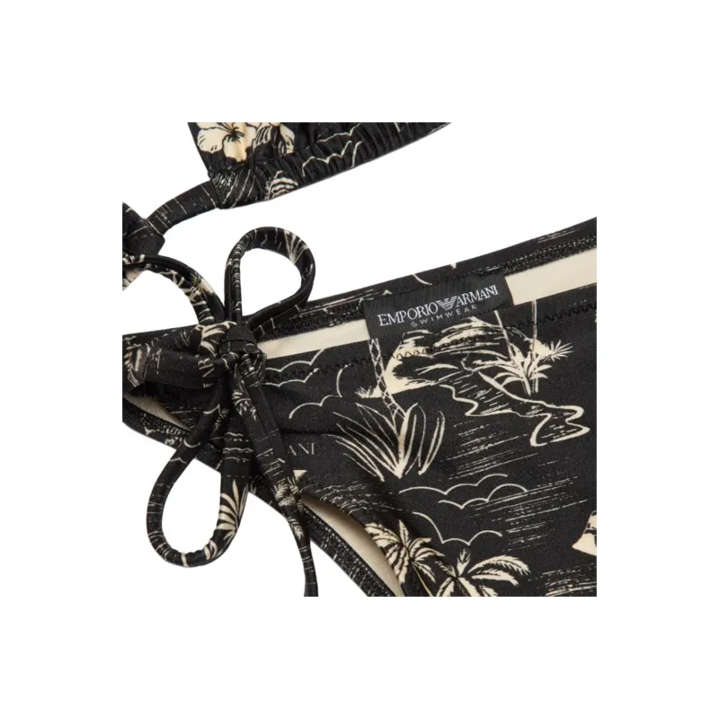 EMPORIO ARMANI Logomania print Padded Triangle Bikini-1
