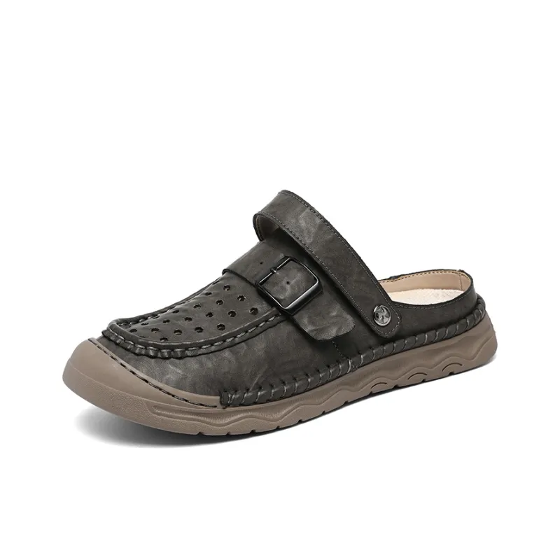 Xvxv Beach Sandals Men Black/Khaki/Red Brown/Gray-18