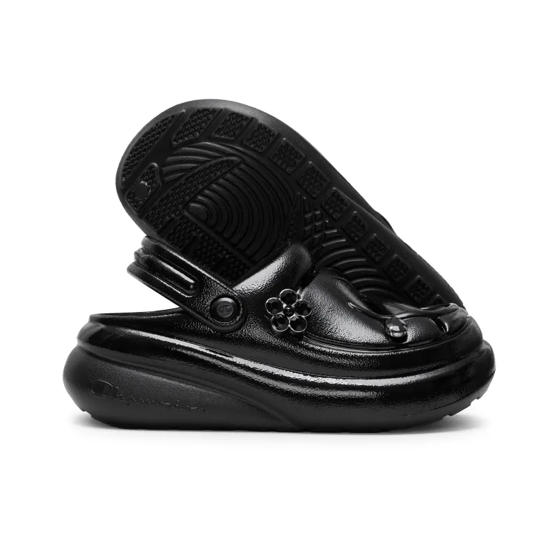 Champion Mushroom Clogs Women's Black/Silver White-3