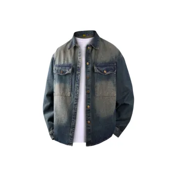 AMBER LIGHT Denim Jacket Unisex Dark Blue