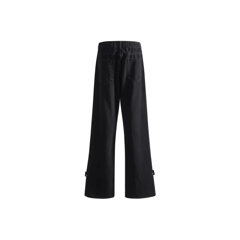 Wen Shan Jeans Unisex Black Pants-1