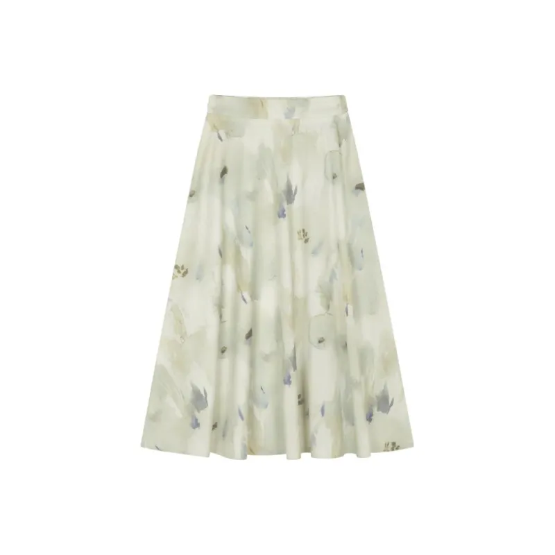 IHIMI Casual Long Skirt Women's Light Lotus-1