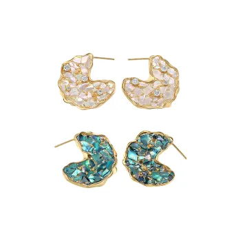 BOONEE ALUS Copper Plated With K Gold Earrings Women's