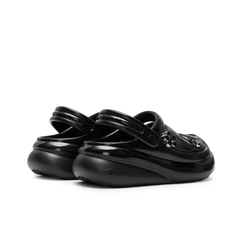 Champion Mushroom Clogs Women's Black/Silver White-2