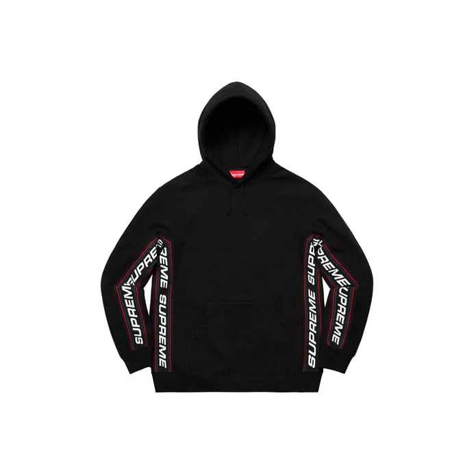 Supreme Text Rib Hooded Sweatshirt-0