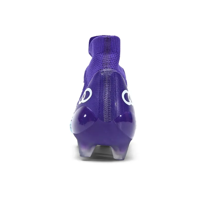 VAKY Soccer Shoes Unisex High Top Purple Green-3