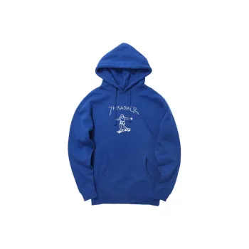 Thrasher Hooded Loose Fit Regular Sweatshirt US Version Unisex Blue