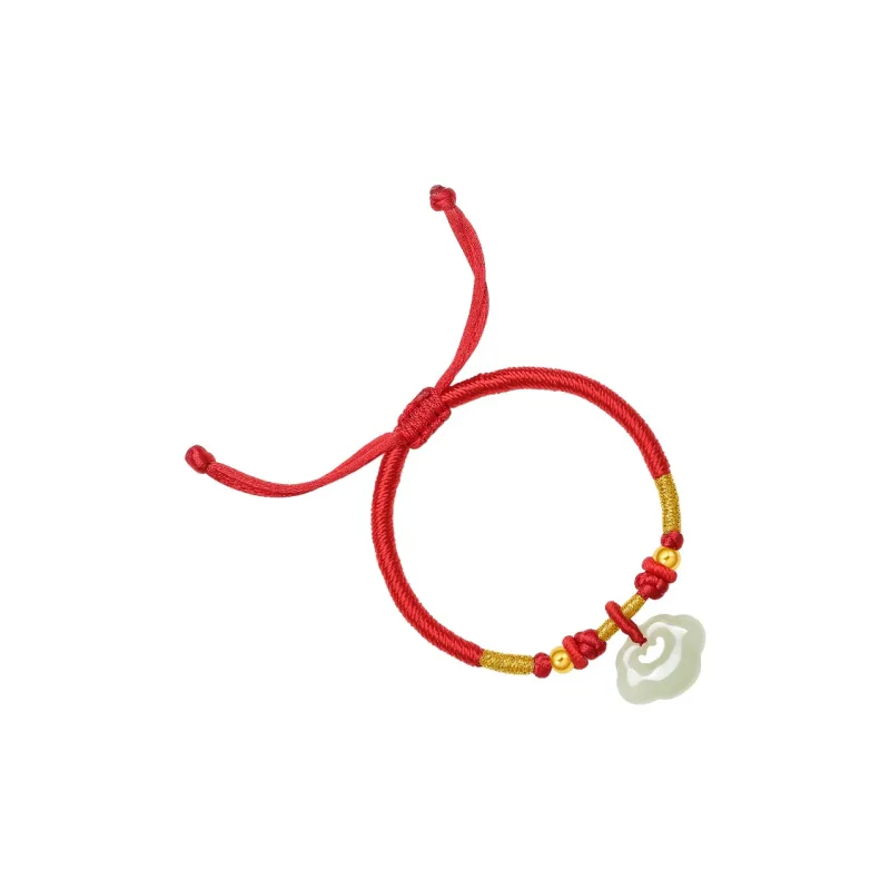 ZHOU LIU FU Hetian Jade Bracelets Green Jade Kids'-2