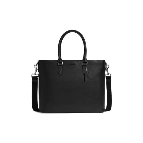 COACH Leather Tote Bag, Shopping Bag, Handbag, Shoulder Bag, Crossbody Bag Tubas Men's Black