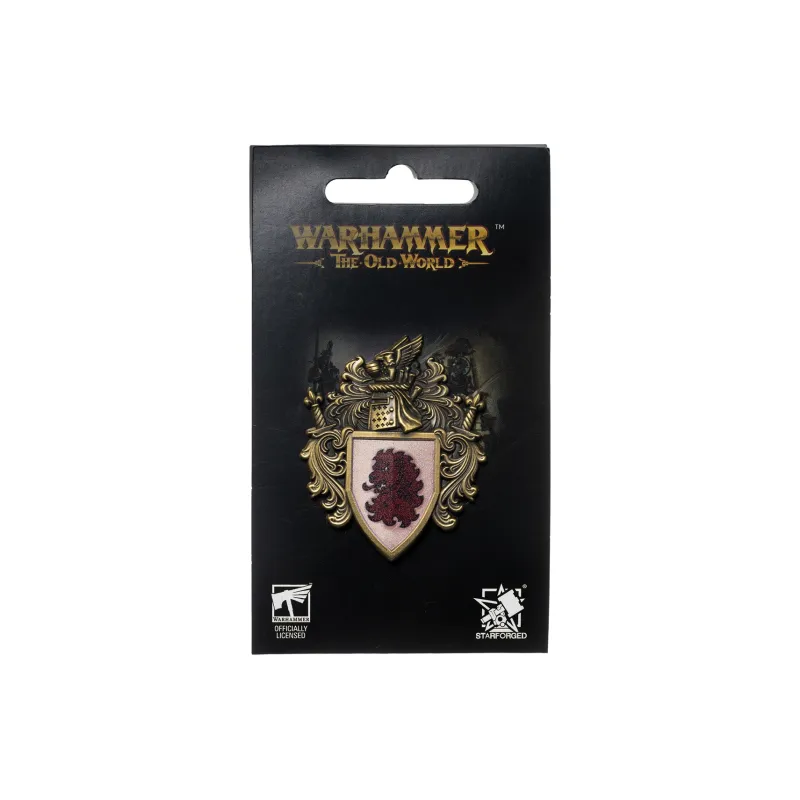 STARFORGED Warhammer Age Of Sigmar Merch Batorian Knight Shield Emblem Lioness Army Flag Brooch Badges-6