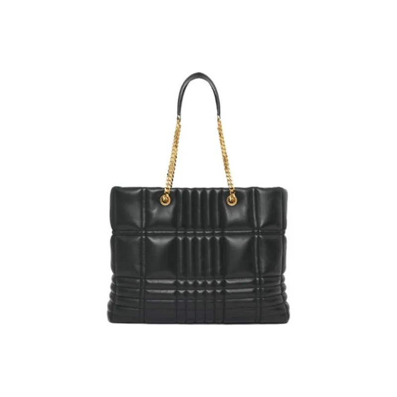 Burberry Lambskin Shoulder Bag Crossbody Bag Handbag Medium Size Women's Black-3